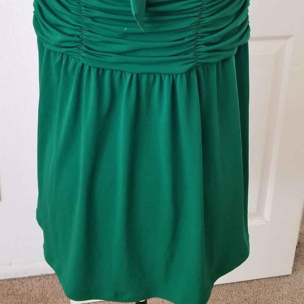 Green Rhinestone Halter By Venezia Size 14/16 - Picture 15 of 16